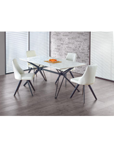 PASCAL Stół Nowoczesny 160x90 cm Biało-Czarny - Nowoczesność i Kontrast 2