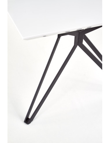 PASCAL Stół Nowoczesny 160x90 cm Biało-Czarny - Nowoczesność i Kontrast