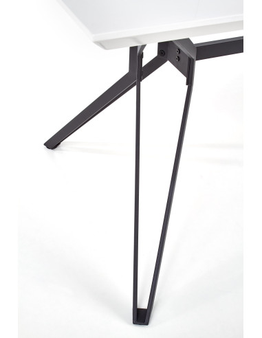 PASCAL Stół Nowoczesny 160x90 cm Biało-Czarny - Nowoczesność i Kontrast