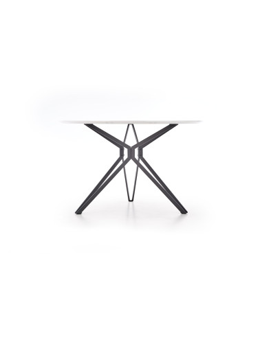 PIXEL 2 Stół Okrągły Biało/Czarny Fi120 cm - Nowoczesna Elegancja