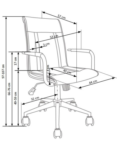 PORTO 2 Fotel Biurowy Eco Skóra Biała z Podłokietnikami Chromowanymi