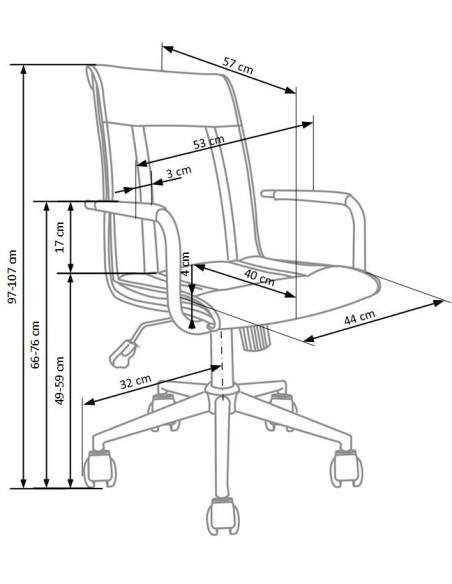 PORTO 2 Fotel Biurowy Eco Skóra Biała z Podłokietnikami Chromowanymi