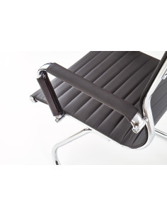 PRESTIGE Fotel Gabinetowy Eco Skóra Czarna / Chrom - Elegancja i Komfort 2