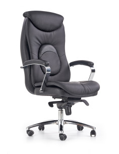 QUAD Fotel Gabinetowy Czarny Eco Skóra/MULTIBLOCK - Profesjonalizm i Styl