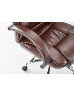 RELAX Fotel Gabinetowy Ciemny Brąz | Eco Skóra/Chrom - Klasyczna Elegancja 2