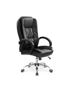 RELAX Fotel Gabinetowy Czarny Eco Skóra/Chrom - Profesjonalizm i Styl