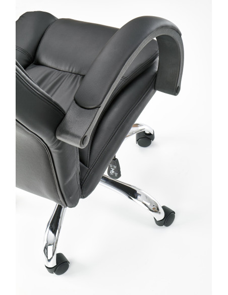 RELAX Fotel Gabinetowy Czarny Eco Skóra/Chrom - Profesjonalizm i Styl