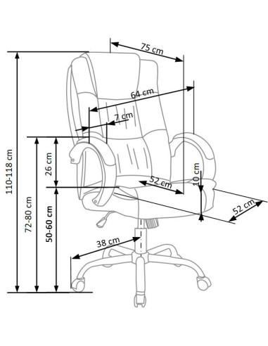 RELAX Fotel Gabinetowy Czarny Eco Skóra/Chrom - Profesjonalizm i Styl