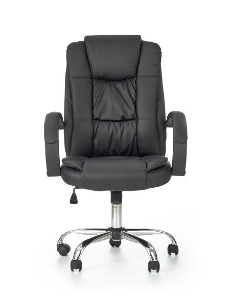 RELAX Fotel Gabinetowy Czarny Eco Skóra/Chrom - Profesjonalizm i Styl