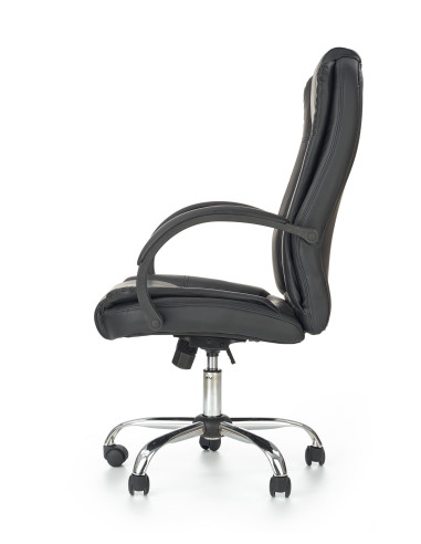 RELAX Fotel Gabinetowy Czarny Eco Skóra/Chrom - Profesjonalizm i Styl