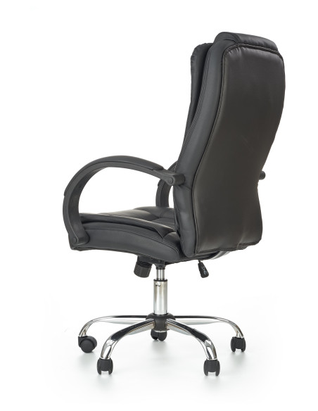 RELAX Fotel Gabinetowy Czarny Eco Skóra/Chrom - Profesjonalizm i Styl