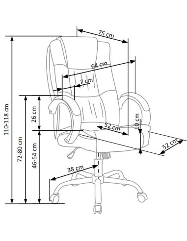 RELAX Fotel Gabinetowy Popielaty Eco Skóra/Chrom - Nowoczesność i Styl