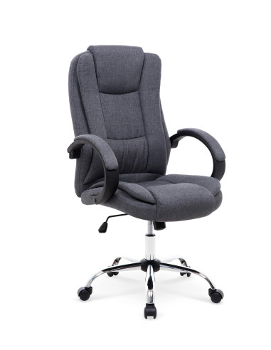 RELAX 2 Fotel Gabinetowy Ciemny Popiel Tkanina/Chrom - Komfort w Pracy