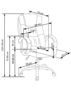RELAX 2 Fotel Gabinetowy Ciemny Popiel Tkanina/Chrom - Komfort w Pracy 2