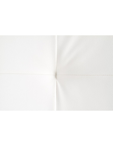 SAMARA Łóżko Drewniane z Pikowanym Zagłówkiem 160x200 cm Białe