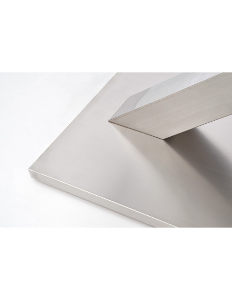 SANDOR Stół Rozkładany 160-220 cm Biały MDF / Stal Nierdzewna