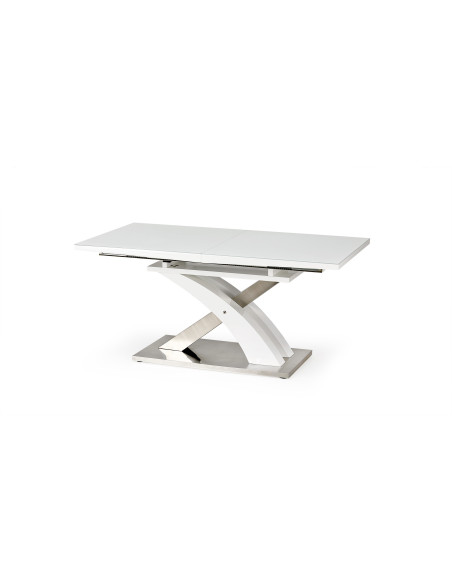 Stół rozkładany szkło / mdf SALVADOR 2 biały