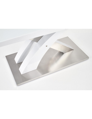 Stół rozkładany szkło / mdf SALVADOR 2 biały