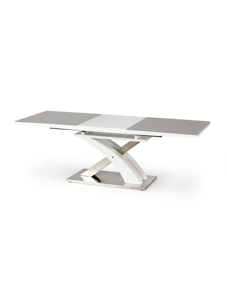 Stół rozkładany szkło / mdf SALVADOR 2 popiel