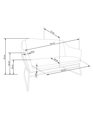 SOFT XL Fotel Wypoczynkowy Jasny Popiel z Czarnym Stelażem - Komfortowy
