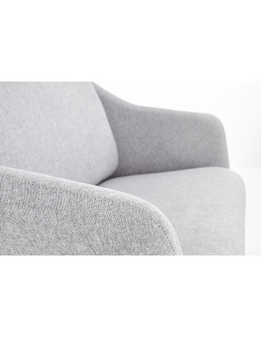 SOFT XL Fotel Wypoczynkowy Jasny Popiel z Czarnym Stelażem - Komfortowy