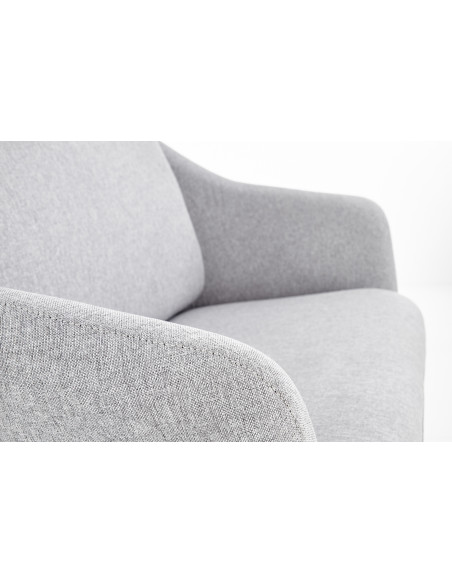 SOFT XL Fotel Wypoczynkowy Jasny Popiel z Czarnym Stelażem - Komfortowy