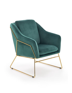 SOFT Fotel Wypoczynkowy Ciemnozielony Velvet/Złoty - Luksus i Komfort