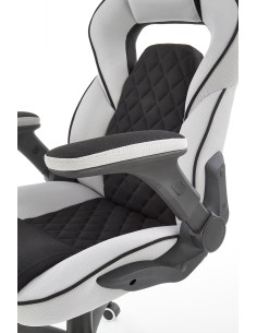 SONIC Fotel Gabinetowy Obrotowy Czarny/Popiel z Regulowanymi Podłokietnikami 2