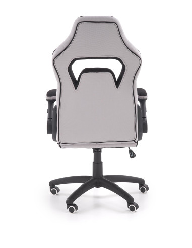 SONIC Fotel Gabinetowy Obrotowy Czarny/Popiel z Regulowanymi Podłokietnikami