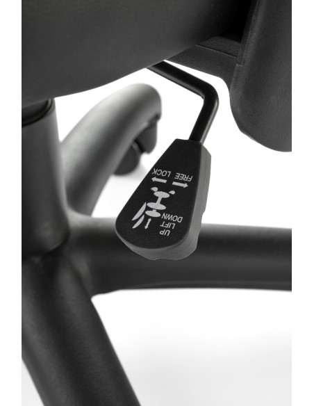 STILO Fotel Biurowy Czarny Regulowane Podłokietniki/Eco Skóra