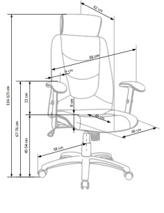 STILO 2 Fotel Biurowy Popielato Czarny Regulowane Podłokietniki/Eco Skóra 2