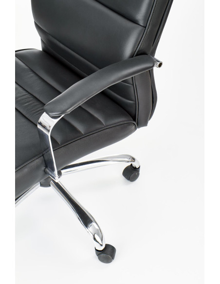 TEKSAS Fotel Gabinetowy Skórzany Czarny - Luksus i Komfort