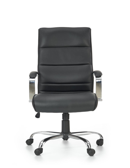 TEKSAS Fotel Gabinetowy Skórzany Czarny - Luksus i Komfort