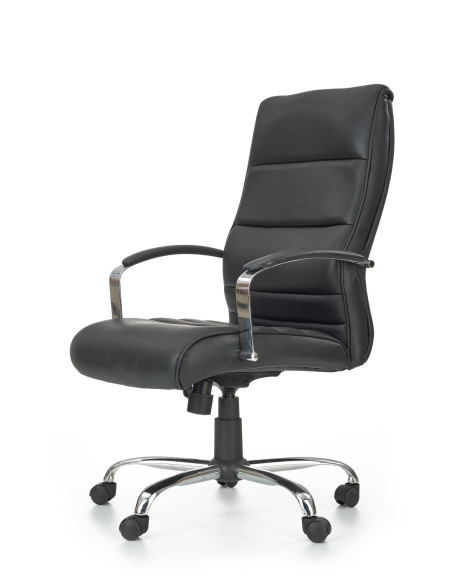 TEKSAS Fotel Gabinetowy Skórzany Czarny - Luksus i Komfort