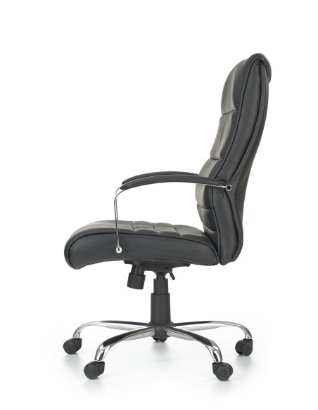 TEKSAS Fotel Gabinetowy Skórzany Czarny - Luksus i Komfort