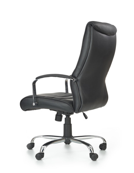 TEKSAS Fotel Gabinetowy Skórzany Czarny - Luksus i Komfort