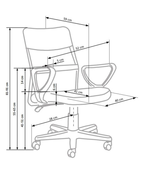 TIMMY Fotel Młodzieżowy Popielato Czarny - Nowoczesność i Komfort