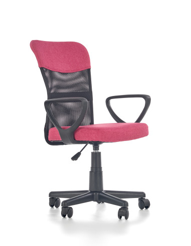 TIMMY Fotel Młodzieżowy Popielato Różowy - Styl i Wygoda