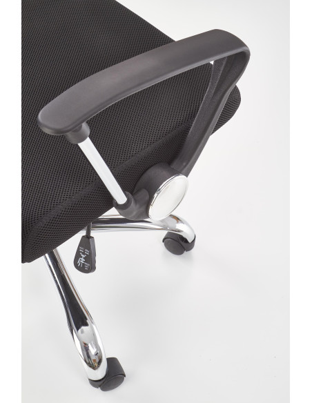 TONY Fotel Biurowy - Czarna Tkanina / Siatka - Prostota i Komfort