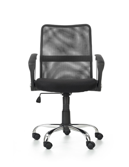 TONY Fotel Biurowy - Czarna Tkanina / Siatka - Prostota i Komfort