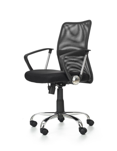 TONY Fotel Biurowy - Czarna Tkanina / Siatka - Prostota i Komfort