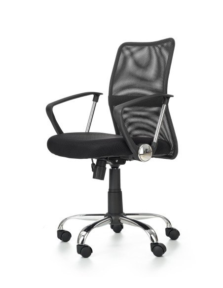 TONY Fotel Biurowy - Czarna Tkanina / Siatka - Prostota i Komfort