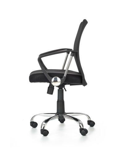 TONY Fotel Biurowy - Czarna Tkanina / Siatka - Prostota i Komfort