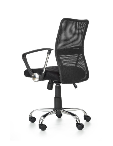 TONY Fotel Biurowy - Czarna Tkanina / Siatka - Prostota i Komfort