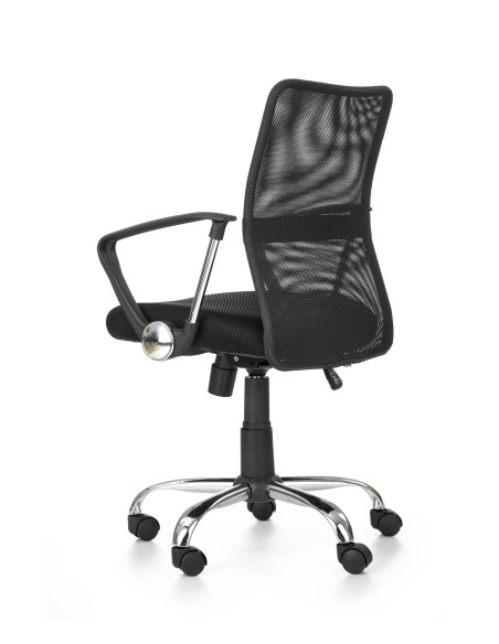 TONY Fotel Biurowy - Czarna Tkanina / Siatka - Prostota i Komfort
