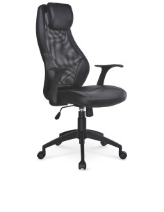 TORINO Fotel Biurowy - Czarna Eco Skóra/Siatka - Profesjonalizm i Styl