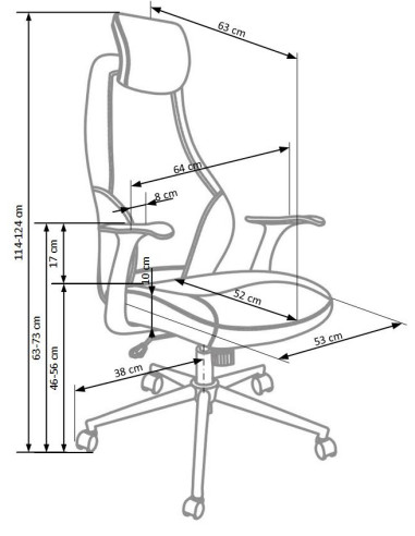 Fotel biurowy TOSS eco skóra / siatka