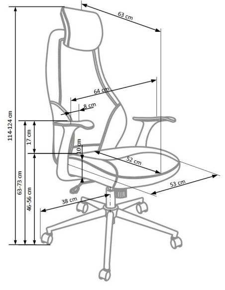 Fotel biurowy TOSS eco skóra / siatka