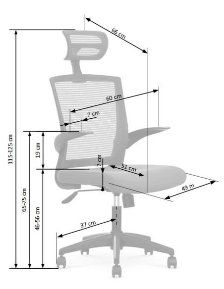 VALOR Fotel Biurowy Czarno/Popielaty - Komfort i Nowoczesność