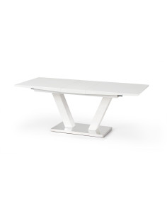 VISION Stół Rozkładany 160-200 cm Biały / Stal Nierdzewna - Stylowy